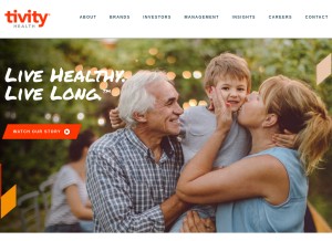 How tivityhealth.com looks like on a tablet such as an iPad.