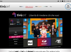 How tivuon.tv looks like on a tablet such as an iPad.