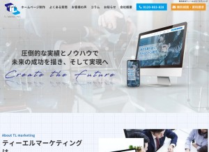 How tl-marketing.jp looks like on a tablet such as an iPad.