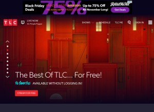 How tlc.com looks like on a tablet such as an iPad.