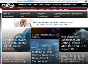 How tmcnet.com looks like on a tablet such as an iPad.
