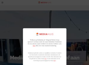 How tmg.nl looks like on a tablet such as an iPad.