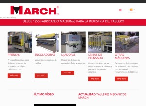 How tmmarch.com looks like on a tablet such as an iPad.