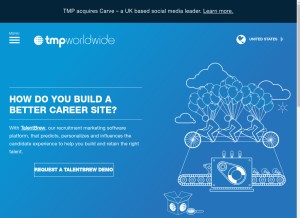 How tmp.com looks like on a tablet such as an iPad.