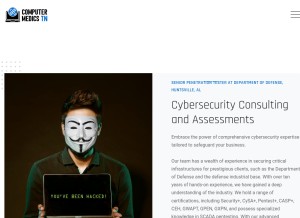 How tncomputermedics.com looks like on a tablet such as an iPad.