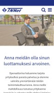 How tnnet.fi looks like on a mobile device such as an iPhone.