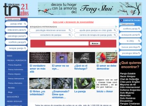 How tnrelaciones.com looks like on a tablet such as an iPad.