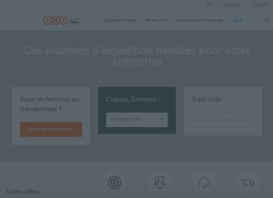 How tnt.fr looks like on a tablet such as an iPad.