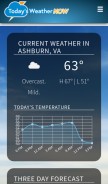 How todaysweathernow.com looks like on a mobile device such as an iPhone.