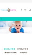 How toddlershoppe.com looks like on a mobile device such as an iPhone.
