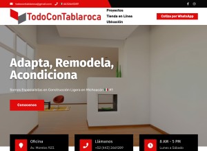 How todocontablaroca.com looks like on a tablet such as an iPad.