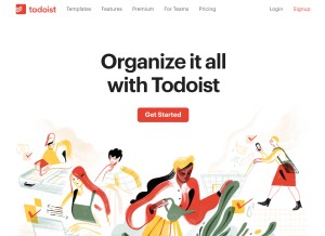 How todoist.com looks like on a tablet such as an iPad.