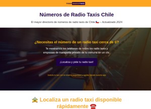 How todoradiotaxi.cl looks like on a tablet such as an iPad.