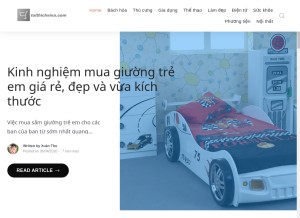 How toithichvina.com looks like on a tablet such as an iPad.
