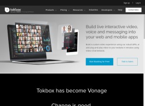 How tokbox.com looks like on a tablet such as an iPad.