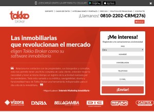 How tokkobroker.com looks like on a tablet such as an iPad.