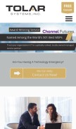 How tolarsystems.com looks like on a mobile device such as an iPhone.