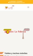 How toldoslafabrica.com looks like on a mobile device such as an iPhone.