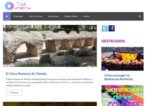 How toledointeractivo.com looks like on a tablet such as an iPad.