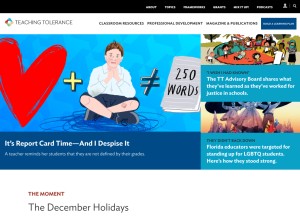 How tolerance.org looks like on a tablet such as an iPad.