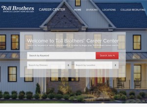 How tollcareercenter.com looks like on a tablet such as an iPad.