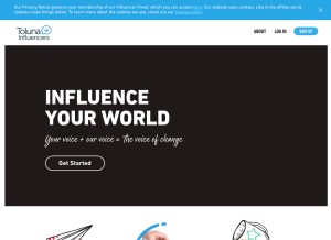 How toluna.com looks like on a tablet such as an iPad.