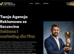 How tombakczyzloto.pl looks like on a tablet such as an iPad.