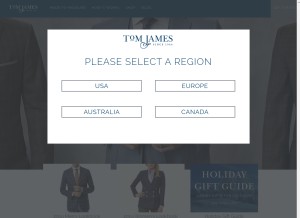 How tomjames.com looks like on a tablet such as an iPad.