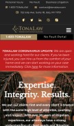 How tonalaw.com looks like on a mobile device such as an iPhone.