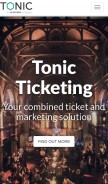 How tonicticketing.com looks like on a mobile device such as an iPhone.