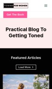 How toningforwomen.com looks like on a mobile device such as an iPhone.