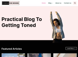 How toningforwomen.com looks like on a tablet such as an iPad.