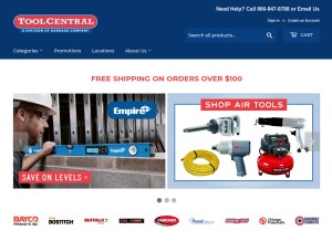 How toolcentral.com looks like on a tablet such as an iPad.