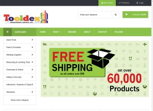 How tooldex.com looks like on a tablet such as an iPad.