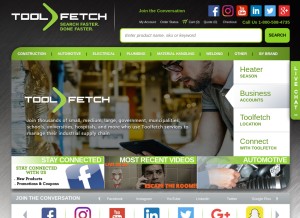 How toolfetch.com looks like on a tablet such as an iPad.