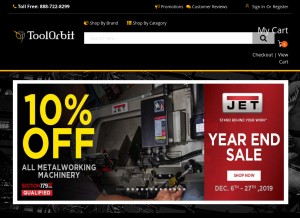 How toolorbit.com looks like on a tablet such as an iPad.