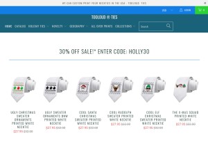 How tooloudties.com looks like on a tablet such as an iPad.