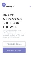How tooltip.io looks like on a mobile device such as an iPhone.