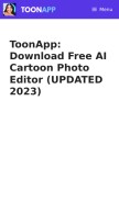 How toonapp.vip looks like on a mobile device such as an iPhone.