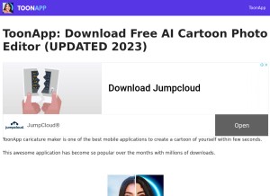 How toonapp.vip looks like on a tablet such as an iPad.