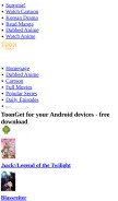 How toonget.net looks like on a mobile device such as an iPhone.