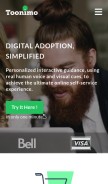 How toonimo.com looks like on a mobile device such as an iPhone.