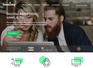 How toonimo.com looks like on a tablet such as an iPad.
