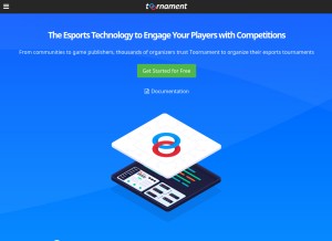 How toornament.com looks like on a tablet such as an iPad.