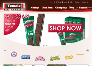 How tootsie.com looks like on a tablet such as an iPad.