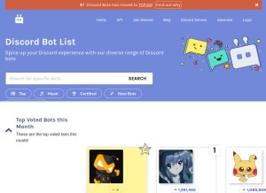 How top.gg looks like on a tablet such as an iPad.