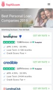 How top10personalloans.com looks like on a mobile device such as an iPhone.