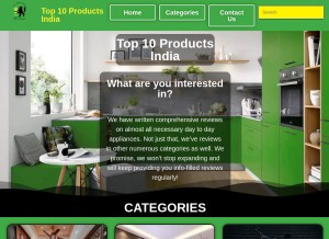 How top10productsindia.in looks like on a tablet such as an iPad.
