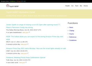 How top10serp.com looks like on a tablet such as an iPad.