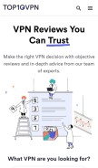 How top10vpn.com looks like on a mobile device such as an iPhone.